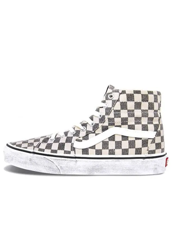 Кроссовки sk8-hi tapered grey/white washed checkboard Vans — изображение 1 из 4, серый/белый