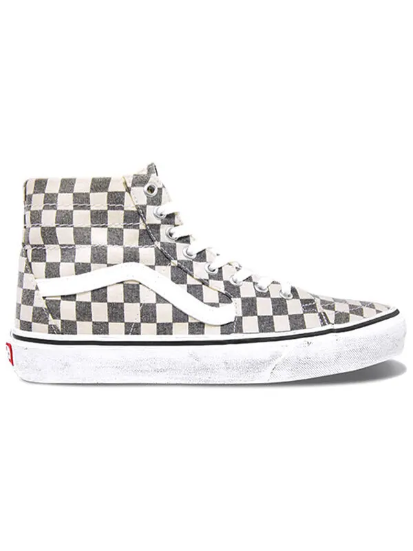 Кроссовки sk8-hi tapered grey/white washed checkboard Vans — изображение 2 из 4, серый/белый