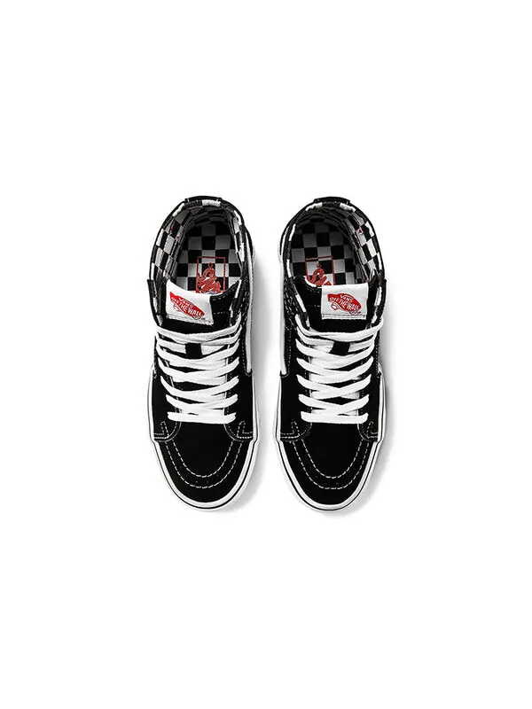 Кроссовки ua sk8-hi tapered high top casual canvas skate shoes diy black Vans — изображение 3 из 4, черный