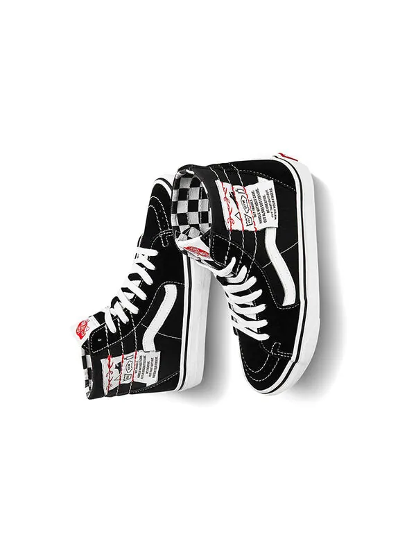 Кроссовки ua sk8-hi tapered high top casual canvas skate shoes diy black Vans — изображение 4 из 4, черный