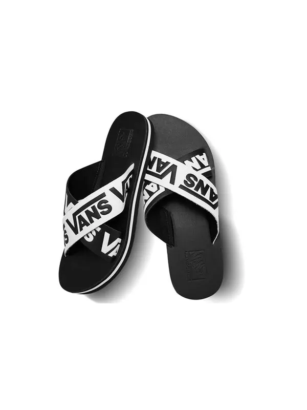 Тапочки cross strap black/white Vans — изображение 4 из 4, черный/белый