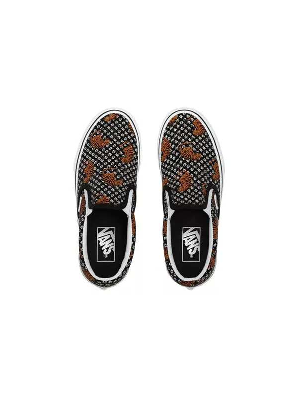 Кроссовки classic slip-on 'black white yellow' Vans — изображение 4 из 4, черный/белый/желтый