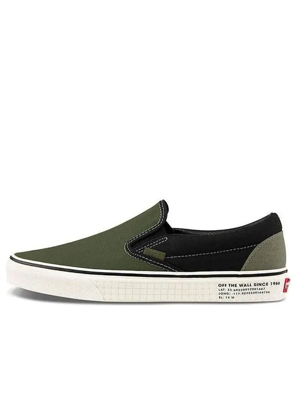Кроссовки classic slip-on '66 supply - vetiver black' Vans — изображение 1 из 4, серый/черный