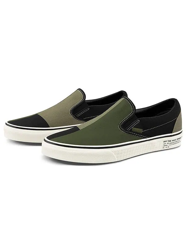 Кроссовки classic slip-on '66 supply - vetiver black' Vans — изображение 2 из 4, серый/черный