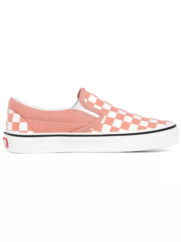 Кроссовки classic slip-on 'rose dawn checkerboard' Vans — изображение 2 из 4, розовый/синий