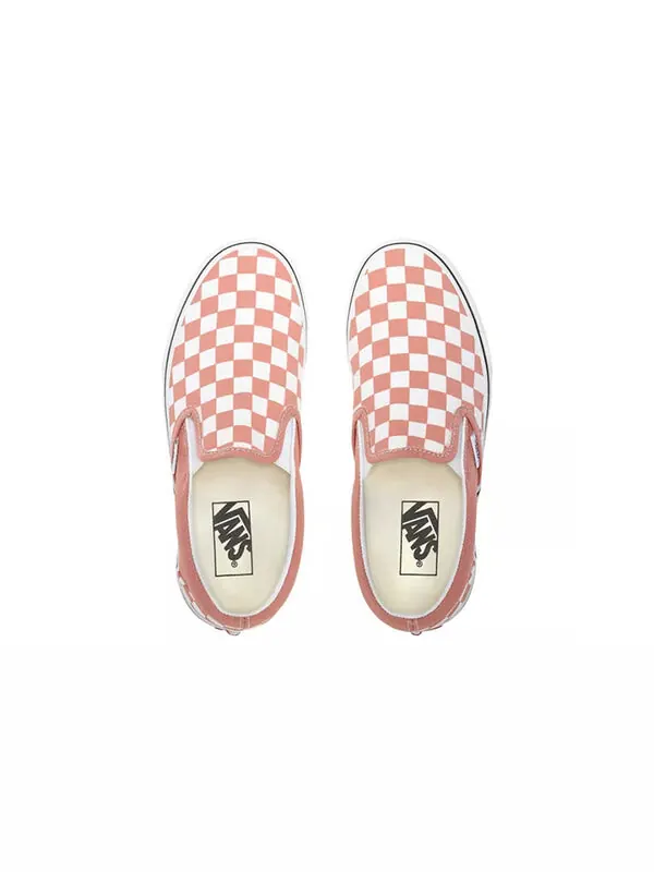 Кроссовки classic slip-on 'rose dawn checkerboard' Vans — изображение 4 из 4, розовый/синий