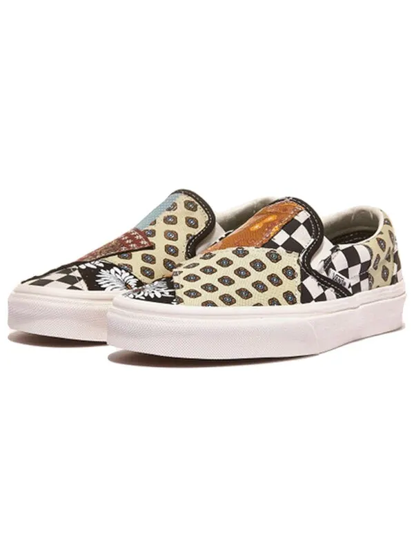Кроссовки classic slip-on 'tiger patchwork' Vans — изображение 2 из 4, черный