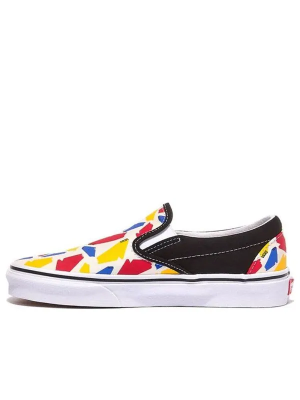 Кроссовки classic slip-on (pop logo) black 'white red yellow' Vans — изображение 1 из 4