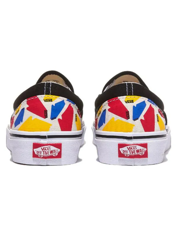 Кроссовки classic slip-on (pop logo) black 'white red yellow' Vans — изображение 4 из 4