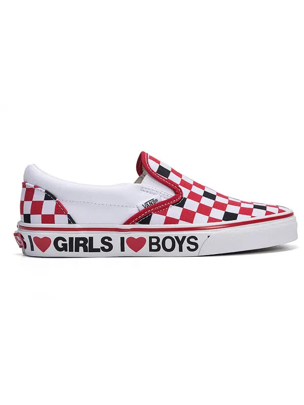 Кроссовки slip-on i heart 'white red' Vans — изображение 2 из 4, белый/красный