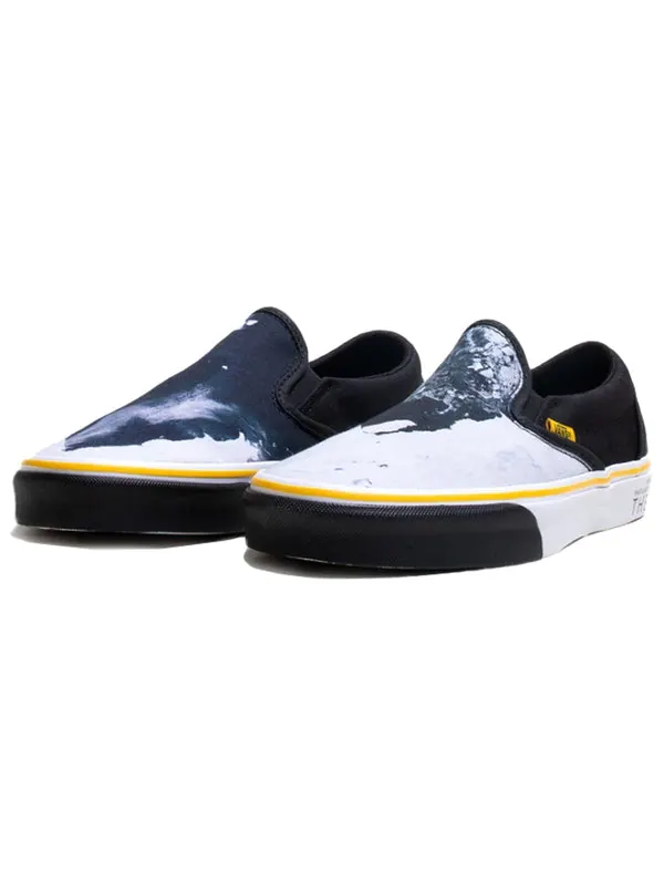Кроссовки national geographic x classic slip-on 'then now glacier' Vans — изображение 2 из 4, черный/белый