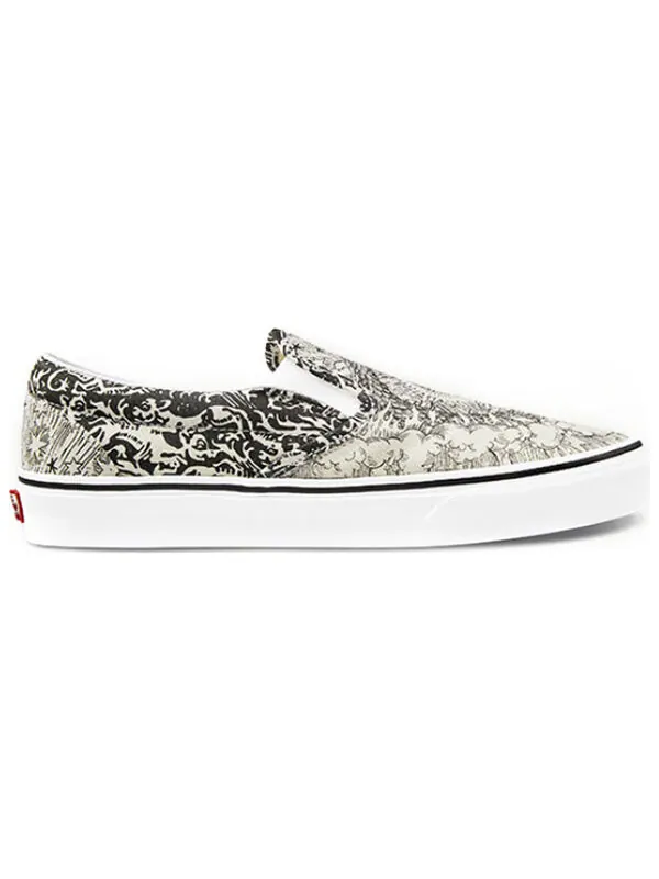 Кроссовки classic slip-on 'ouroboros' Vans — изображение 2 из 4, черный/белый