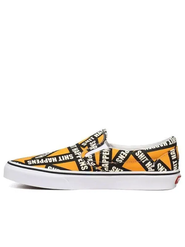 Кроссовки shit happens classic slip-on orange Vans — изображение 1 из 4, оранжевый