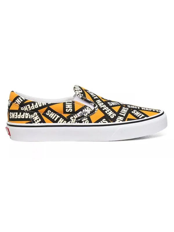Кроссовки shit happens classic slip-on orange Vans — изображение 2 из 4, оранжевый
