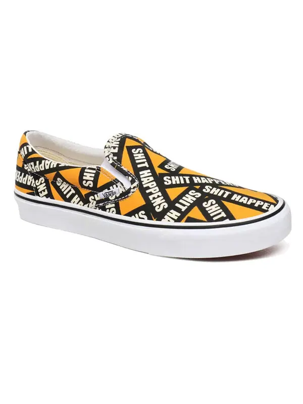Кроссовки shit happens classic slip-on orange Vans — изображение 4 из 4, оранжевый