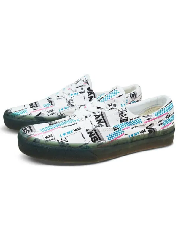 Кроссовки era bmx checkerborard whitebluepink Vans — изображение 2 из 4, голубой