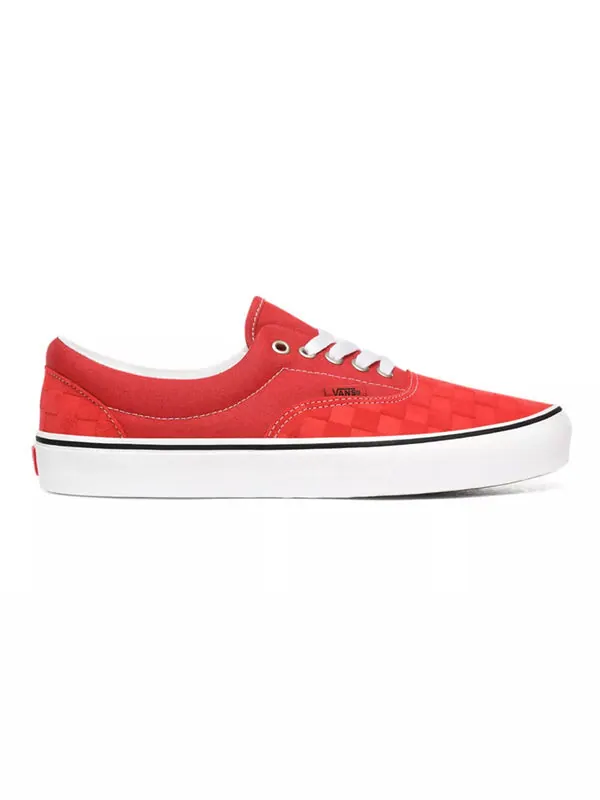Кроссовки era 'deboss checkerboard - pompeian red' Vans — изображение 2 из 4, красный
