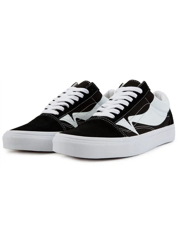 Кроссовки old skool 'warp - black' Vans — изображение 3 из 4, черный/белый