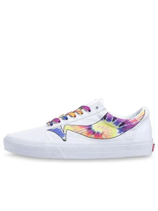 Кроссовки old skool white tie dye 'white' Vans — изображение 1 из 4, белый/мульти