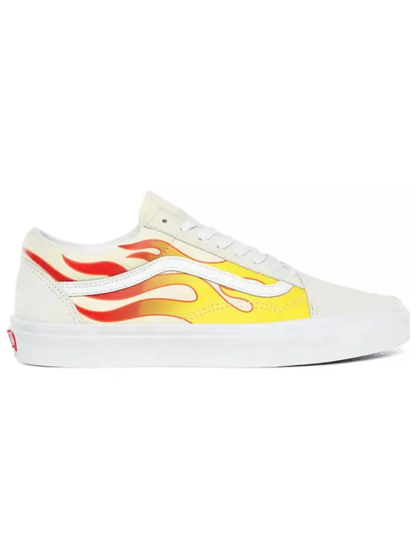 Кроссовки old skool 'flame' Vans — изображение 2 из 4, белый/желтый