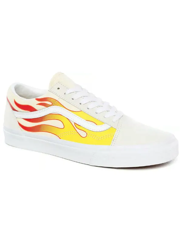 Кроссовки old skool 'flame' Vans — изображение 3 из 4, белый/желтый