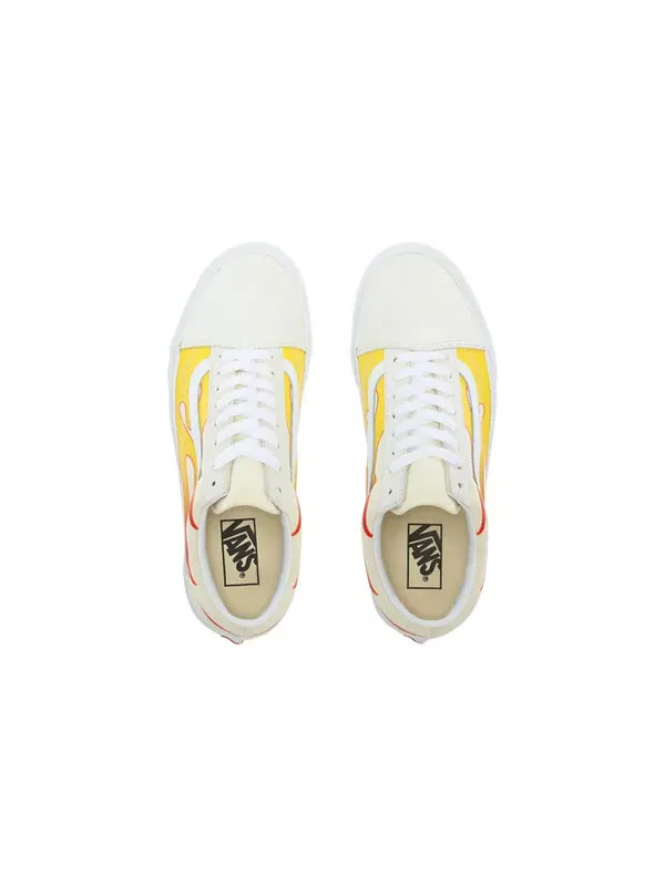 Кроссовки old skool 'flame' Vans — изображение 4 из 4, белый/желтый