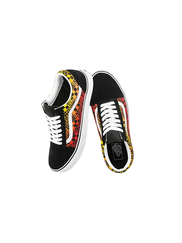 Кроссовки old skool 'logo flame' Vans — изображение 4 из 4, черный/оранжевый