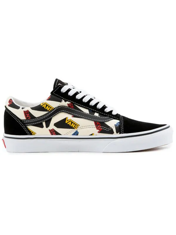 Кроссовки old skool (pop logo) black Vans — изображение 2 из 4, черный