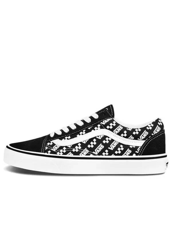 Кроссовки old skool 'logo repeat - black' Vans — изображение 1 из 4, черный
