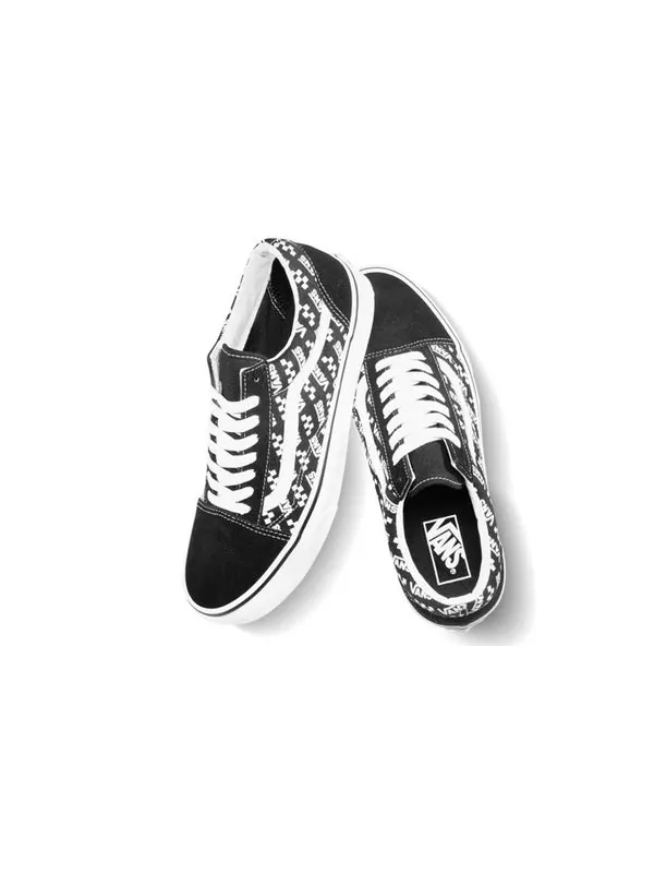 Кроссовки old skool 'logo repeat - black' Vans — изображение 3 из 4, черный