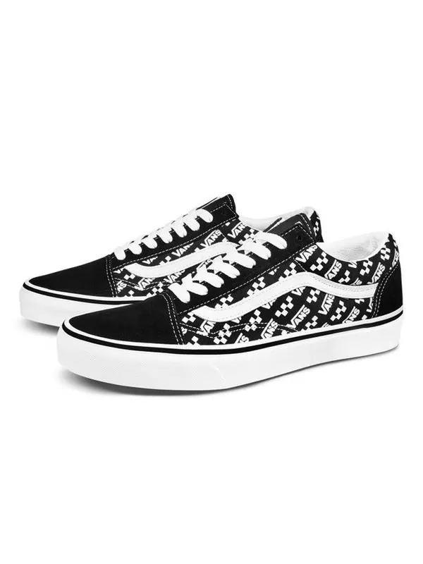 Кроссовки old skool 'logo repeat - black' Vans — изображение 4 из 4, черный