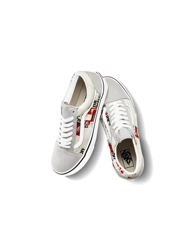 Кроссовки old skool 'packing tape - blanc de blanc' Vans — изображение 4 из 4, серый белый красный