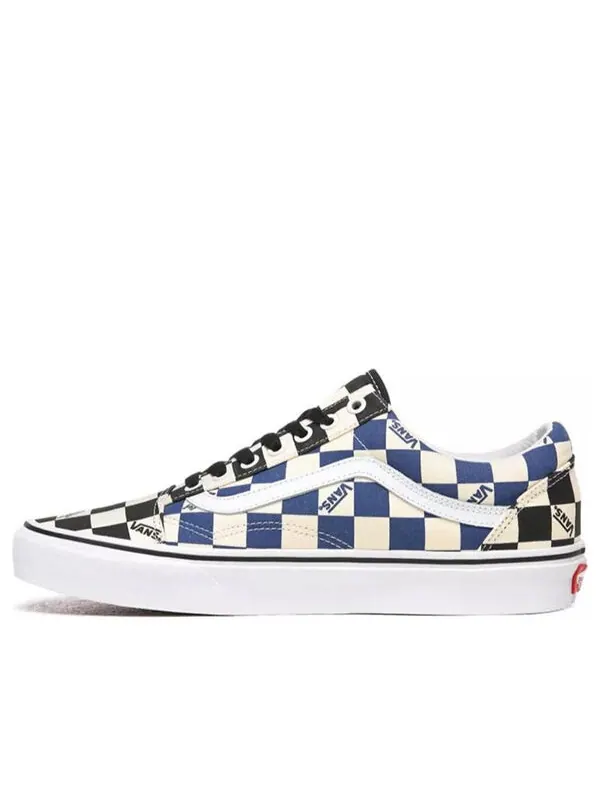 Кроссовки old skool 'big check black navy' Vans — изображение 1 из 4, черный/синий