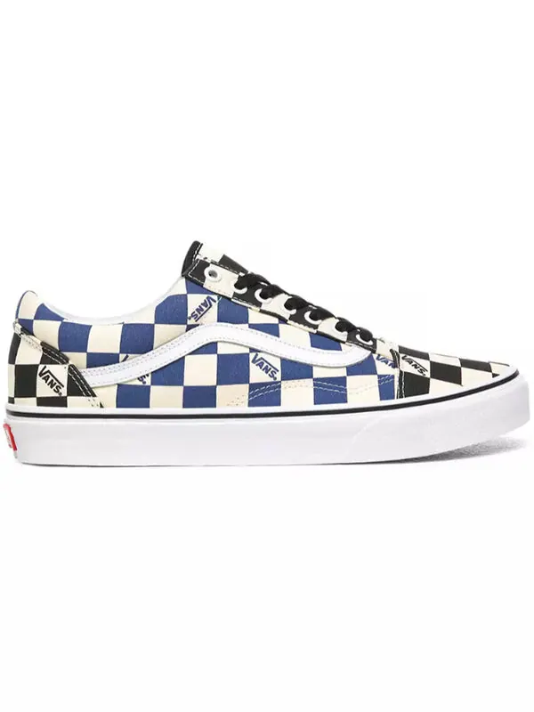 Кроссовки old skool 'big check black navy' Vans — изображение 2 из 4, черный/синий