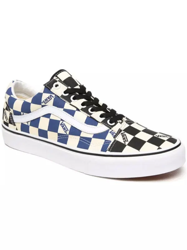Кроссовки old skool 'big check black navy' Vans — изображение 3 из 4, черный/синий