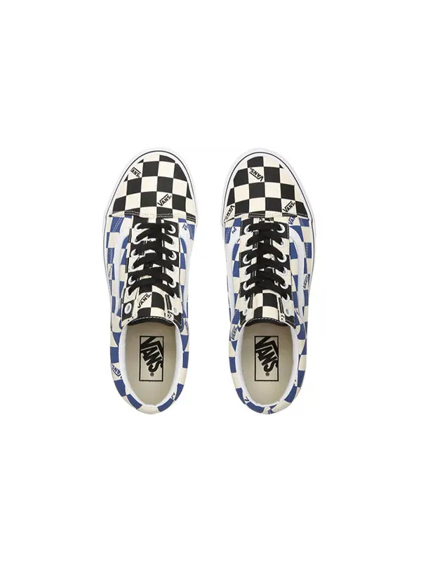 Кроссовки old skool 'big check black navy' Vans — изображение 4 из 4, черный/синий