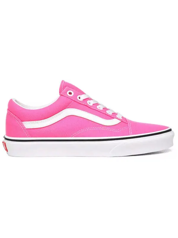 Кроссовки old skool 'neon - knockout pink' Vans — изображение 2 из 4, белый/розовый
