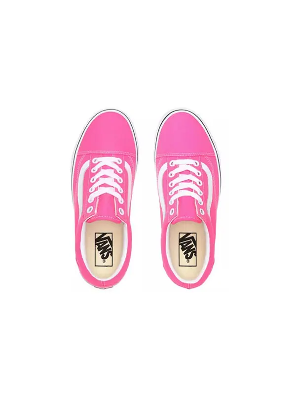 Кроссовки old skool 'neon - knockout pink' Vans — изображение 4 из 4, белый/розовый