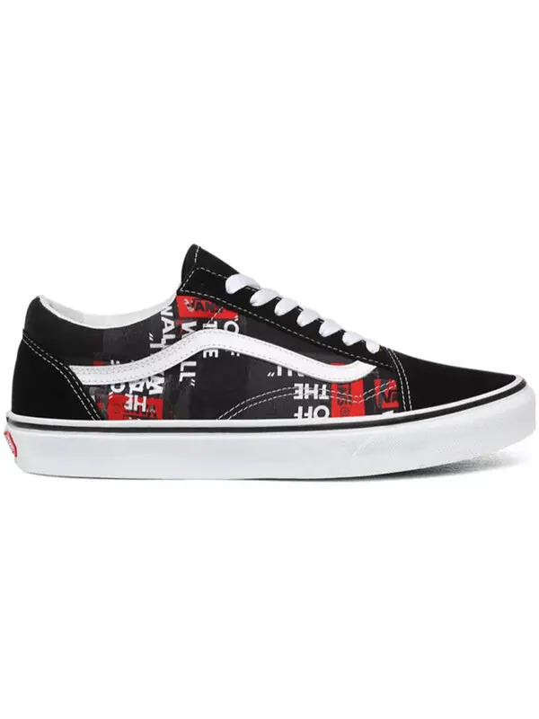 Кроссовки old skool 'packing tape - black' Vans — изображение 2 из 4, черный/красный