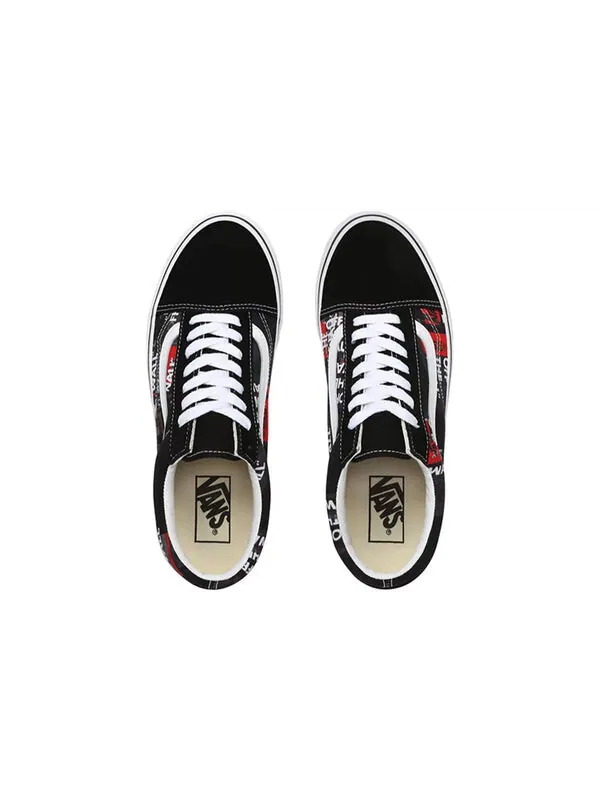 Кроссовки old skool 'packing tape - black' Vans — изображение 4 из 4, черный/красный
