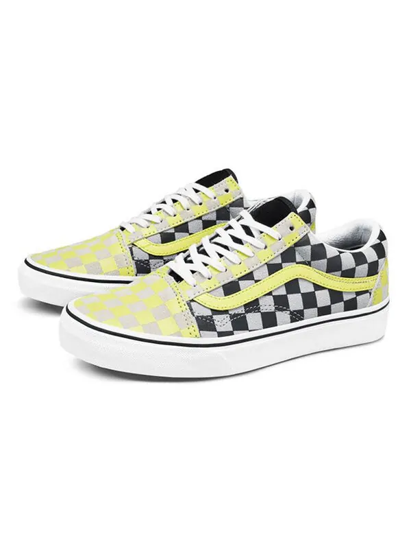 Кроссовки old skool checkerboard blackyellow Vans — изображение 2 из 4, желтый