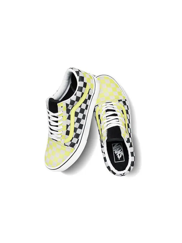 Кроссовки old skool checkerboard blackyellow Vans — изображение 4 из 4, желтый