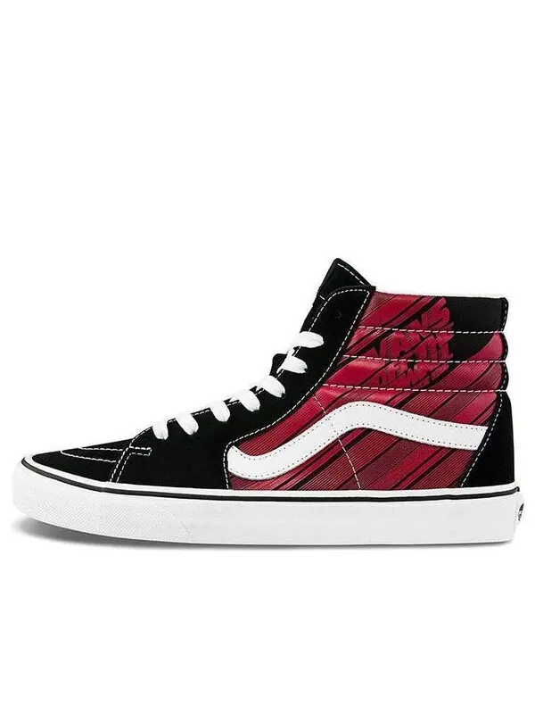 Кроссовки sk8-hi retro casual skate shoes black red Vans — изображение 1 из 4, черный/красный