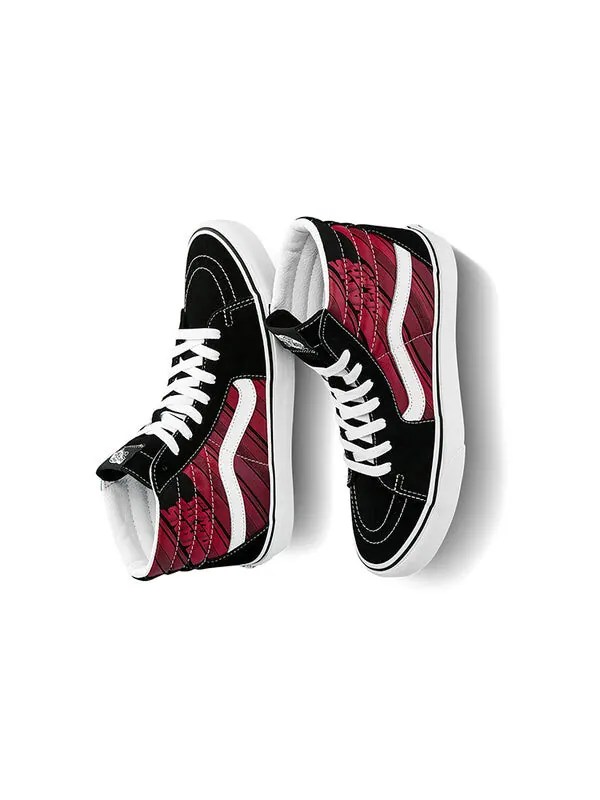 Кроссовки sk8-hi retro casual skate shoes black red Vans — изображение 4 из 4, черный/красный