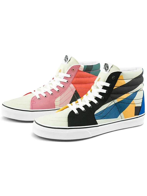 Кроссовки moma x sk8-hi liubov popova 'creamyellow black pink' Vans — изображение 2 из 4, черный/розовый