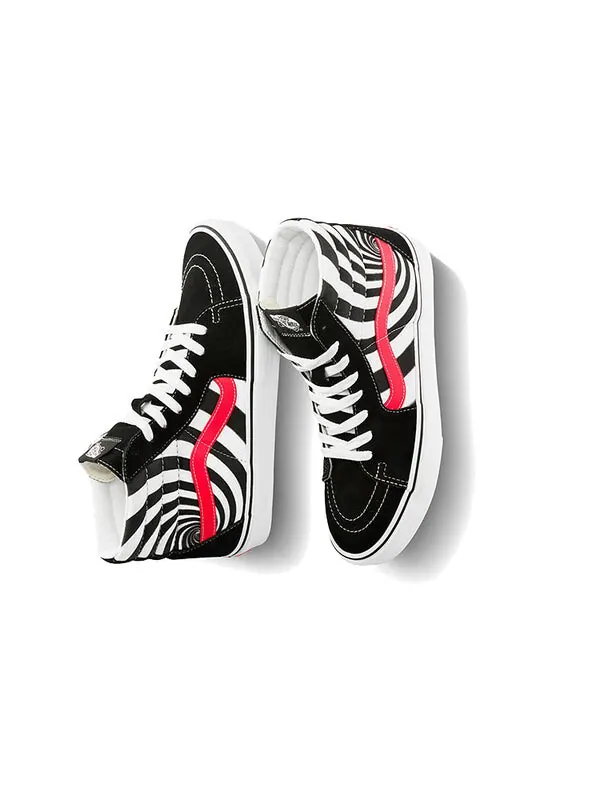 Кроссовки sk8-hi 'swirl' Vans — изображение 4 из 4, черный/белый
