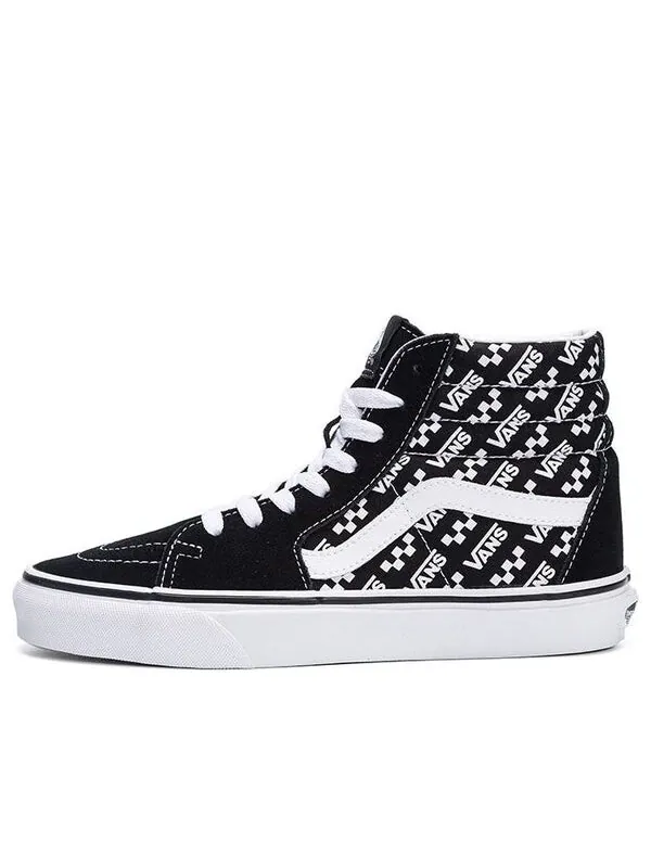 Кроссовки sk8-hi 'logo repeat - black' Vans — изображение 1 из 4, черный
