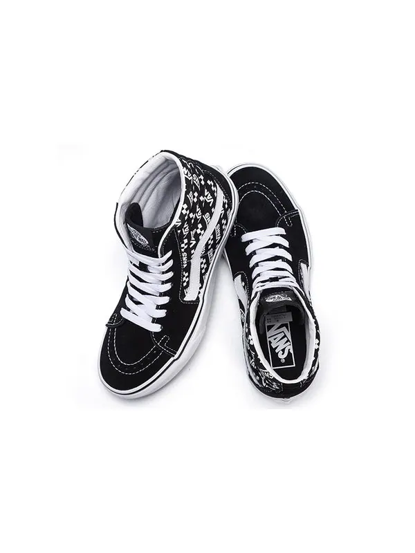 Кроссовки sk8-hi 'logo repeat - black' Vans — изображение 4 из 4, черный