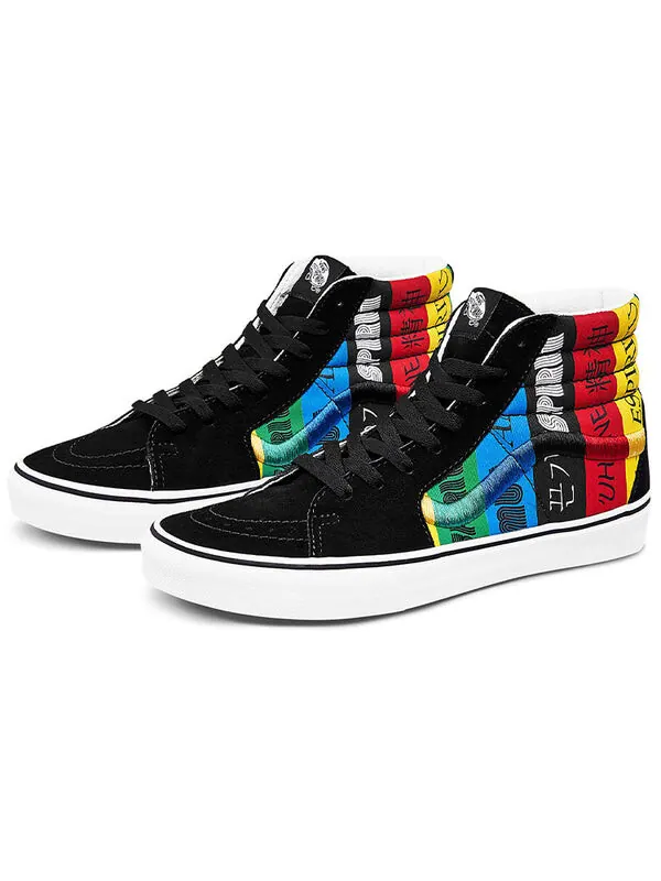Кроссовки sk8-hi ' spirit' Vans — изображение 2 из 4, черный/синий/зеленый