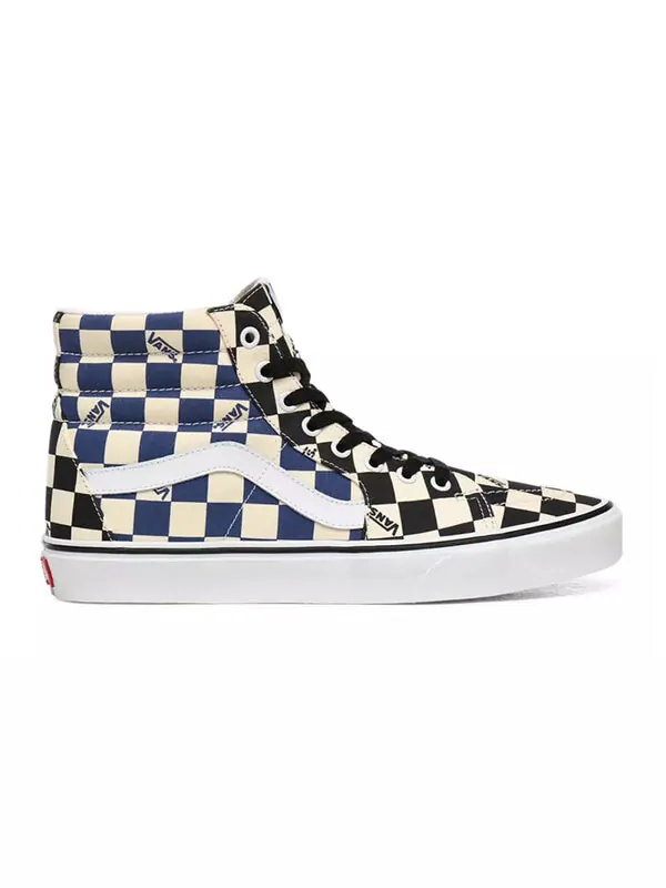 Кроссовки big check sk8-hi 'black/navy' Vans — изображение 2 из 4, черный/синий